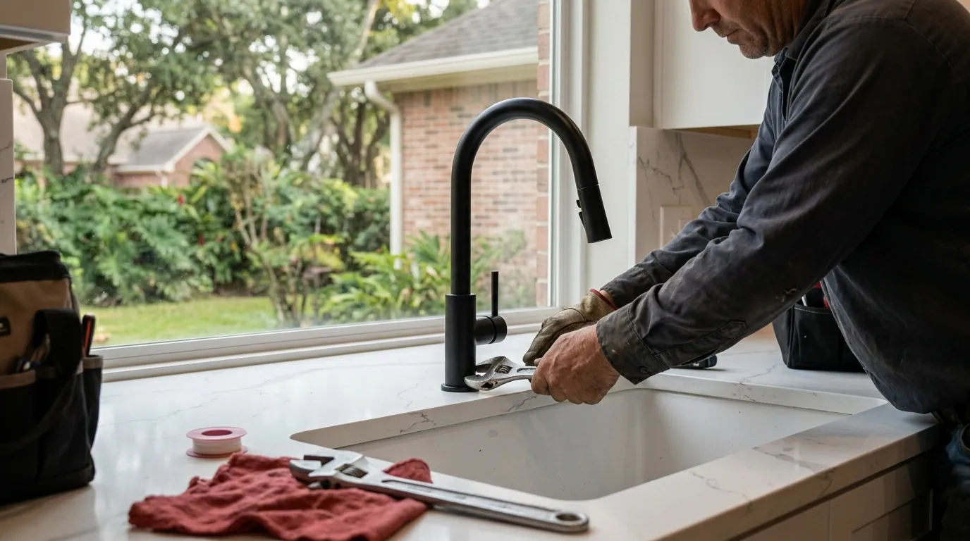 Kitchen, Bath & Fixtures work by JV Plumbing in southeast Houston