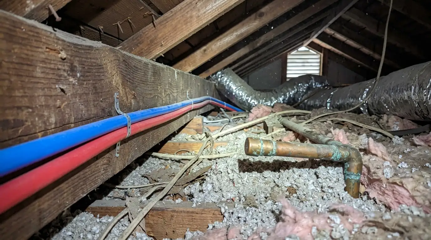 Whole-house repipe through the attic of a Sagemont home